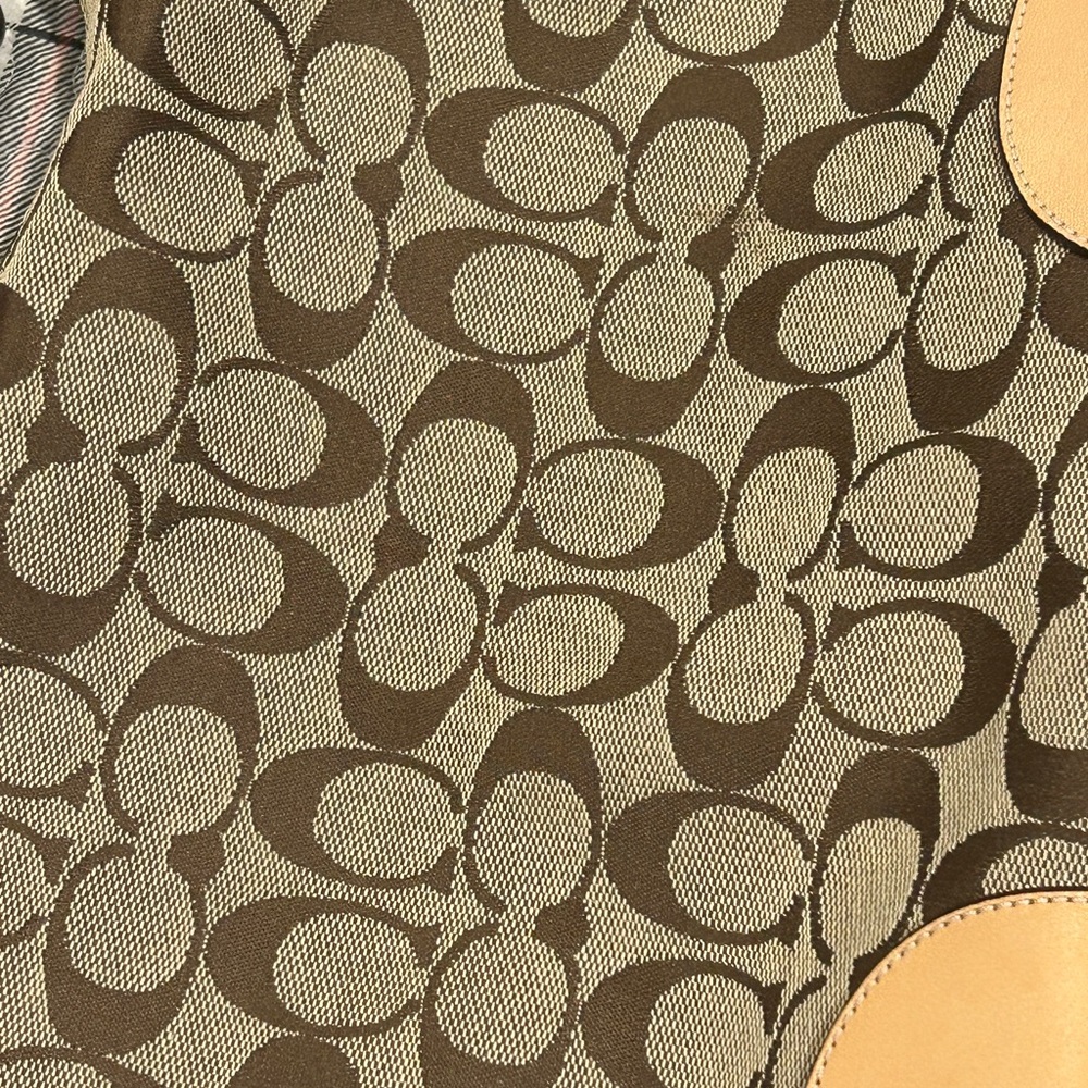 Genuine vintage COACH 6347 tan crossbody shoulder bag logo year 2003 - Picture 2 of 16